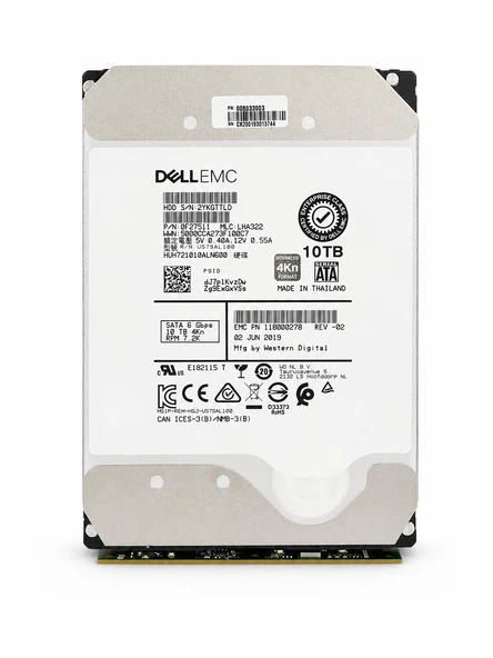 DELL EMC 10TB 7200RMB SATA 10G 4Kn 6Gbps 3.5'' Sunucu Harddisk HUH721010ALN600 / 0F27511 ürün görseli 1
