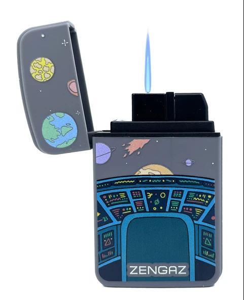 Zengaz Cool Tasarım Jet Alev Çakmak - Galactic Grey - Resim 3