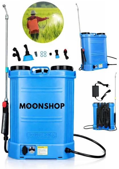 MOONSHOP Pro Japan Turbo 16 Lt Şarjlı Sırt Tipi İlaç Pompası Akülü Şarjlı İlaçlama Makinesi Köpük Pompası ürün görseli 1