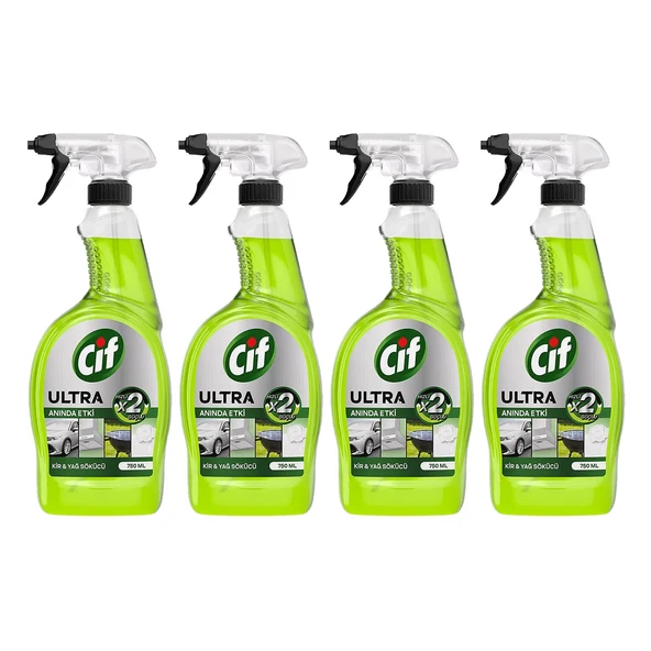 Cif Ultra Anında Etki Kir&Yağ Sökücü 750 ml x 4 Adet ürün görseli 1