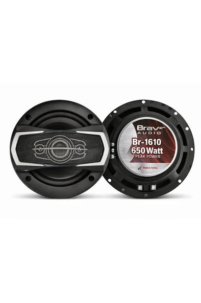 Brave BR-1610 650W 2-Way Oto Hoparlör Takımı 2 adet – 2025 Yeni Seri ürün görseli 1