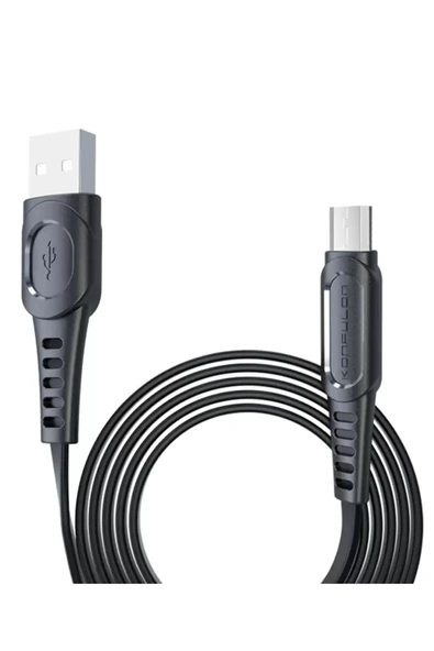 Konfulon DC01 Süper Hızlı Micro USB Kablo 1M 2.4A - Siyah ürün görseli 1