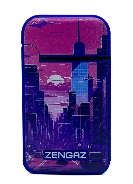 Zengaz Cool Tasarım Jet Alev Çakmak - Synthwave City ürün görseli 1