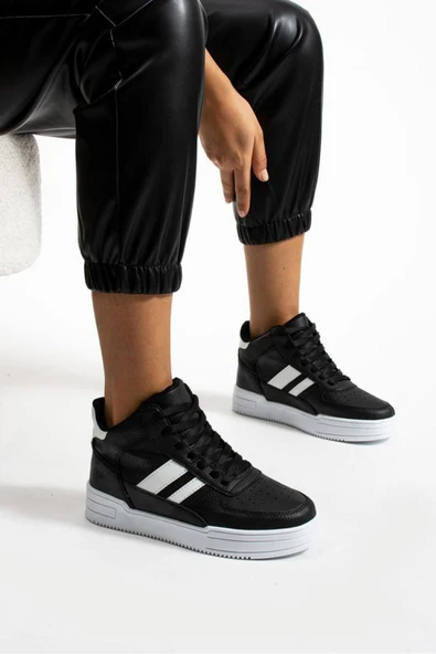infinite8 Kadın, Erkek, Unisex Cilt Boğazlı Ortopedik Sneaker Spor Ayakkabı Bot ürün görseli 1
