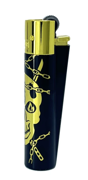 Clipper Deadly Chains Serisi Metal Çakmak - Gold ürün görseli 1