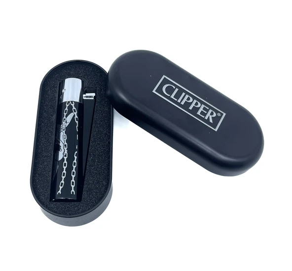 Clipper Deadly Chains Serisi Metal Çakmak - Silver - Resim 5