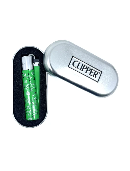 Clipper Green Pattern Metal Çakmak - Yeşil - Resim 5