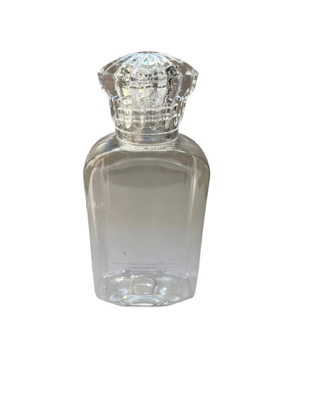 Doldurulabilir Plastik Şeffaf Kapaklı Tıpalı Kolonya Şişesi - 50 Ml. - 9 Cm. - 1 Adet ürün görseli 1