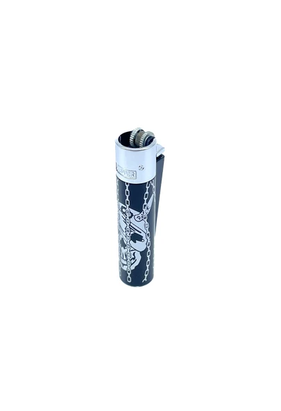 Clipper Deadly Chains Serisi Metal Çakmak - Silver - Resim 10