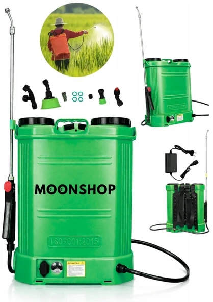 MOONSHOP Pro Japan Turbo 16 Lt Şarjlı Sırt Tipi İlaç Pompası Akülü Şarjlı İlaçlama Makinesi Köpük Pompası ürün görseli 1