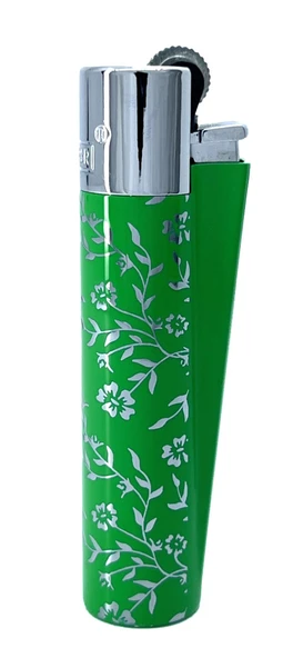 Clipper Green Pattern Metal Çakmak - Yeşil ürün görseli 1