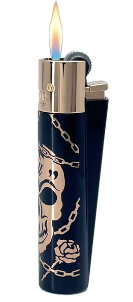 Clipper Deadly Chains Serisi Metal Çakmak - Rose Gold - Resim 3