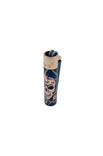 Clipper Deadly Chains Serisi Metal Çakmak - Rose Gold - Resim 9