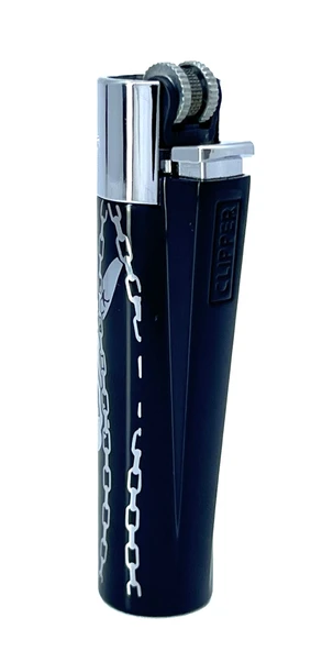 Clipper Deadly Chains Serisi Metal Çakmak - Silver - Resim 2