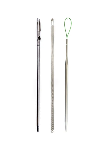 Kordon Bel Lastik ve İplik Geçirme Aparatı Metal 3lü Set ürün görseli 1