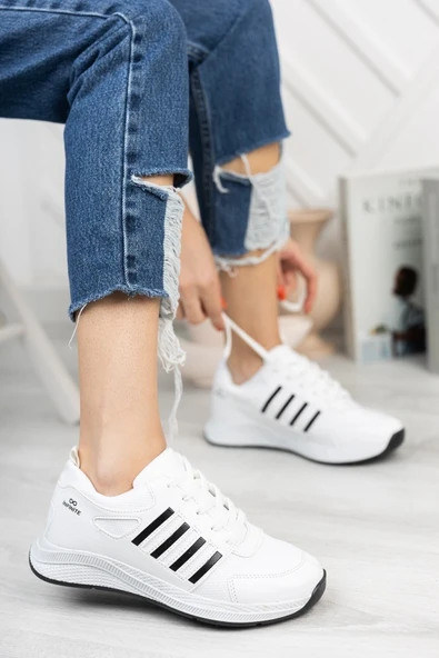 infinite8 Infinite Kadın Erkek Günlük Genç Sneaker, Ortopedikyürüyüş Ayakkabısı Beyaz ürün görseli 1