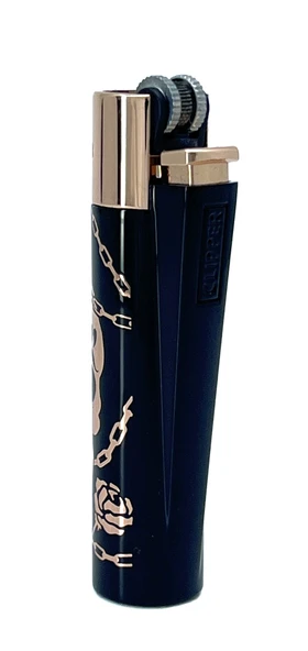 Clipper Deadly Chains Serisi Metal Çakmak - Rose Gold - Resim 2