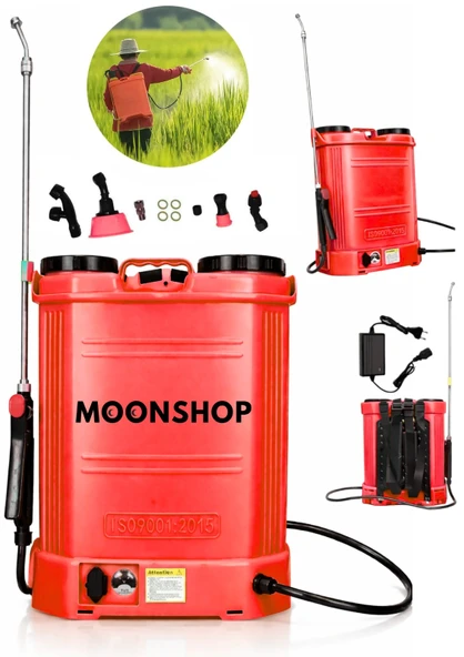 MOONSHOP Pro Japan Turbo 16 Lt Şarjlı Sırt Tipi İlaç Pompası Akülü Şarjlı İlaçlama Makinesi Köpük Pompası ürün görseli 1
