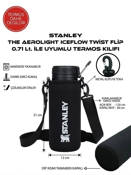 Safir Kamp Stanleye The Aerolight  İceflow Twist Flip 0.71 Lt ile Uyumlu Omuz Askılı Kılıf ürün görseli 1
