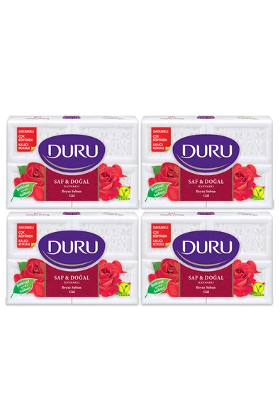 Duru Saf & Doğal Kaynaklı Gül Beyaz Kalıp Sabun 4x600 gr 16 Adet ürün görseli 1