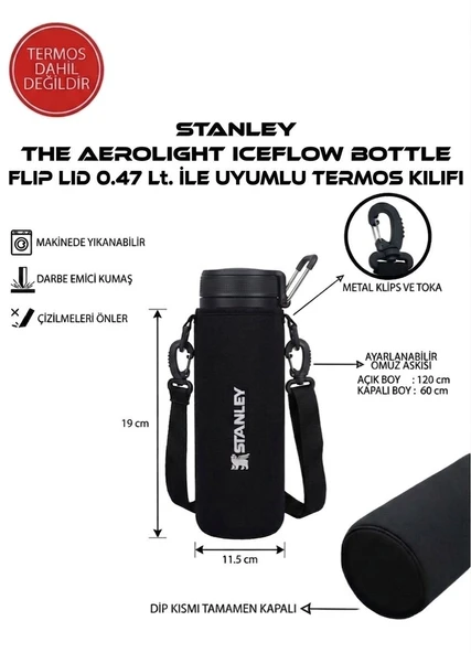 Safir Kamp Stanleye The Aerolight  Bottle  0.47 Lt ile Uyumlu Omuz Askılı Kılıf ürün görseli 1
