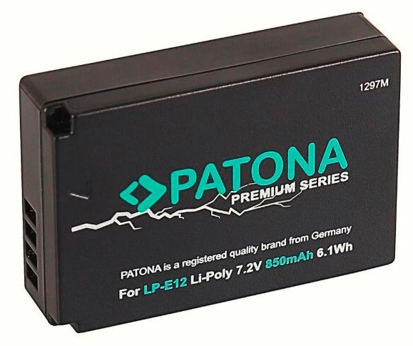 PATONA 1297 Premium Battery f. Canon LP-E12 ürün görseli 1