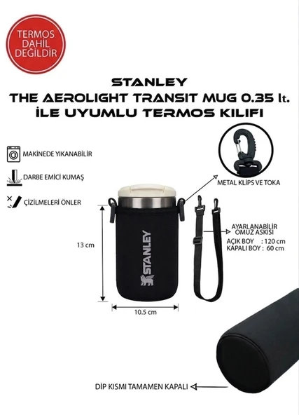 Safir Kamp Stanleye The Aerolight Transit Mug 0.35 Lt ile Uyumlu Omuz Askılı Kılıf ürün görseli 1