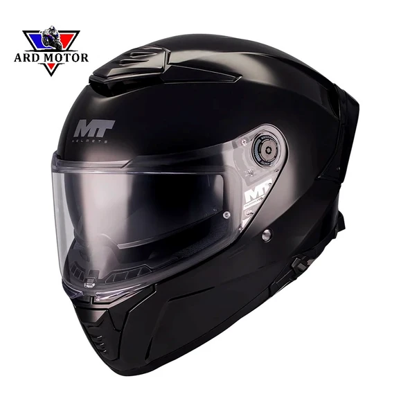 Mt Thunder 4 Sv Puree A1 Parlak Siyah Kapalı Kask ürün görseli 1