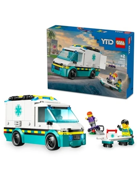 Acil Yardım Ambulansı Model Aracı - 5 Yaş ve Üzeri Çocuklar İçin Eğlenceli Yapım Seti ürün görseli 1