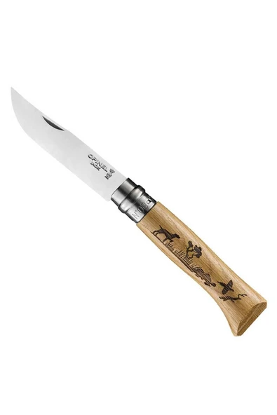 Opinel Köpek Desenli N°8 Meşe Saplı Inox/Çelik Çakı ürün görseli 1