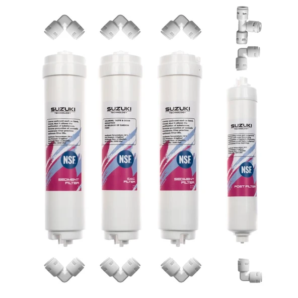 Suzukı Technology 12 Inç Kapalı Kasa Su Arıtma Cihazı Membransız Tam Set (4 Filtre) ürün görseli 1