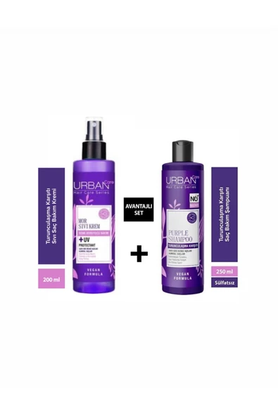 Urban Mor Şampuan + Mor Sıvı Krem 250+200 ml İkili Set ürün görseli 1