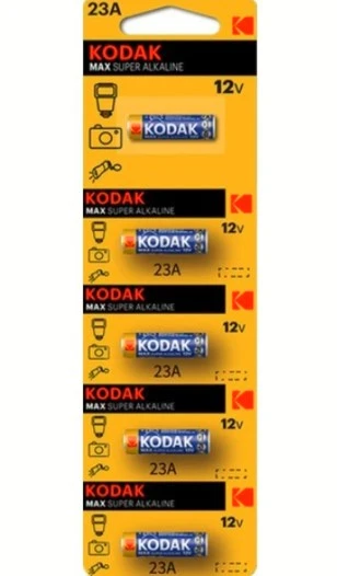 Kodak Max 23A 12V Kartela Super Alkalin Pil 5'li ürün görseli 1