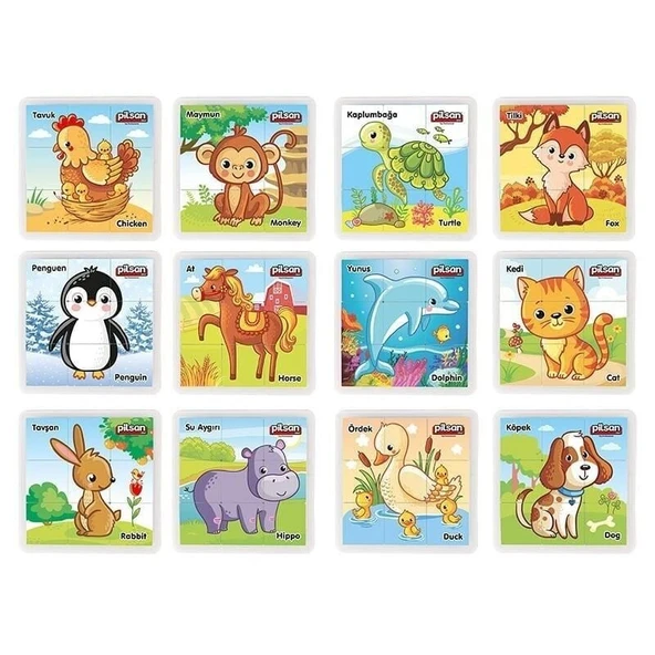 03 355 ANIMAL SERIES PUZZLE SET - 1 Adet Stokta Olan Gönderilir ürün görseli 1