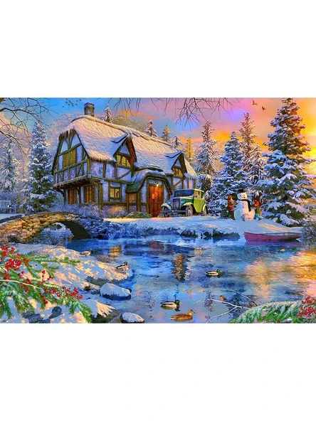 KS Games Old Winter Cottage 2000 Parça Puzzle - Resim 2