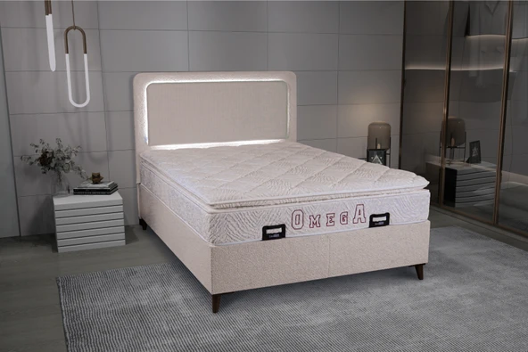 OMEGA LEDLİ BAZA BAŞLIK YATAK SETİ - Resim 3