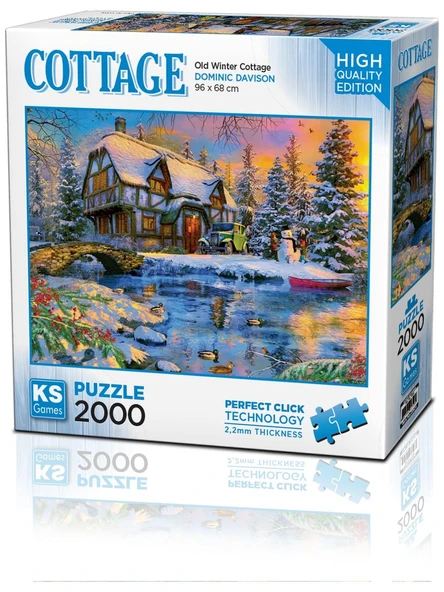 KS Games Old Winter Cottage 2000 Parça Puzzle ürün görseli 1