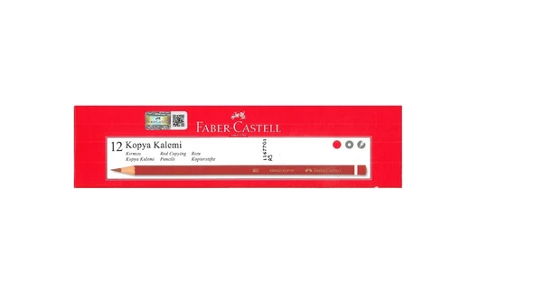 Faber-Castell Kopya Kalemi Kırmızı 12 li adet ürün görseli 1