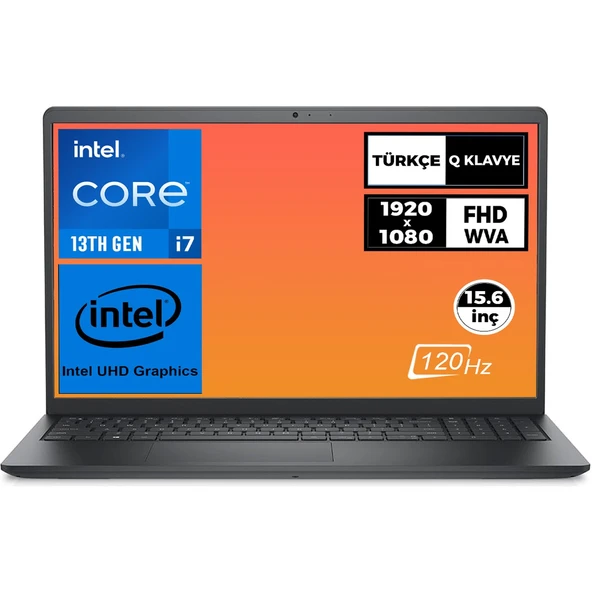 Vostro I7-1355U 8gb 512GB SSD 15.6" Fhd 120Hz Ubuntu Taşınabilir Bilgisayar N1605PVNB3530U ürün görseli 1