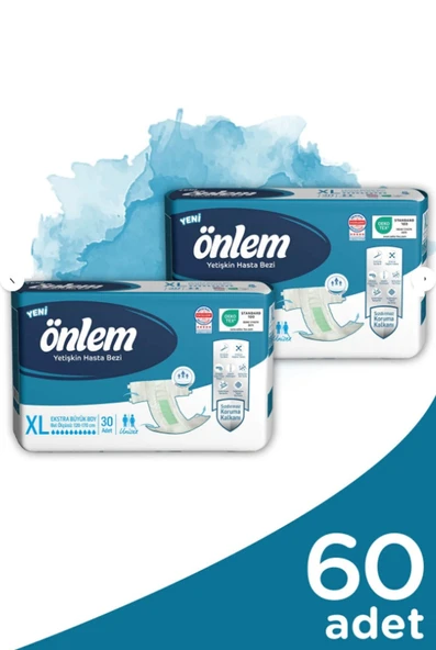 Önlem Yetişkin Hasta Bezi Bel Bantlı Extra Large XL 120 - 170 Cm 30 Lu x 2 Adet ürün görseli 1