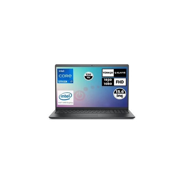 Vostro 3530 Intel Core I7-1355U 8gb 512GB SSD 15.6" Fhd 120Hz Windows 11 Pro Taşınabilir Bilgisayar N1601PVNB3530U 010 ürün görseli 1