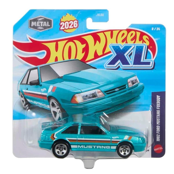 Hot Wheels XL Diecast 1:43 1992 FORD MUSTANG FOXBODY JKL05-JKL02 ürün görseli 1