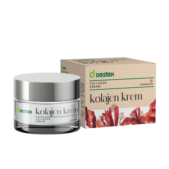 Destek Kolajen Krem 50 ml (Kırmızı Yosun Özlü) - Elastikiyet ve Bakım ürün görseli 1