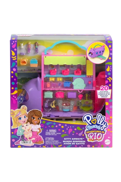 Mattel Polly Pocket Adventures In Rio Uçak Oyun Seti HWP19 ürün görseli 1