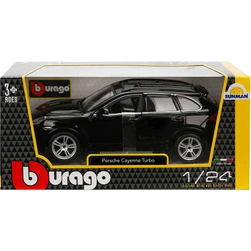 Bburago 1:24 Porsche Cayenne Turbo Siyah Model Araba ürün görseli 1