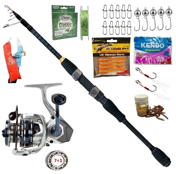Okuma Safyre 1000 228mm 0,5-10gr Ryuji Rock Fish Tele Lrf Olta Takımı Seti ürün görseli 1
