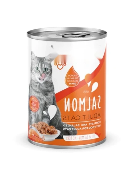 Kısırlaştırılmış Kediler İçin Somon Parça Etli Yaş Mama, 400 g x 12 Adet ürün görseli 1