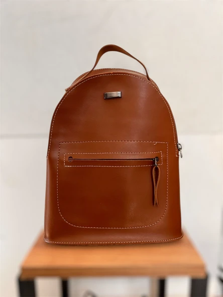 KAHVERENGİ SIRT ÇANTA KADIN ŞIK SPOR SIRT ÇANTASI EN 20 CM BOY 26 CM ürün görseli 1