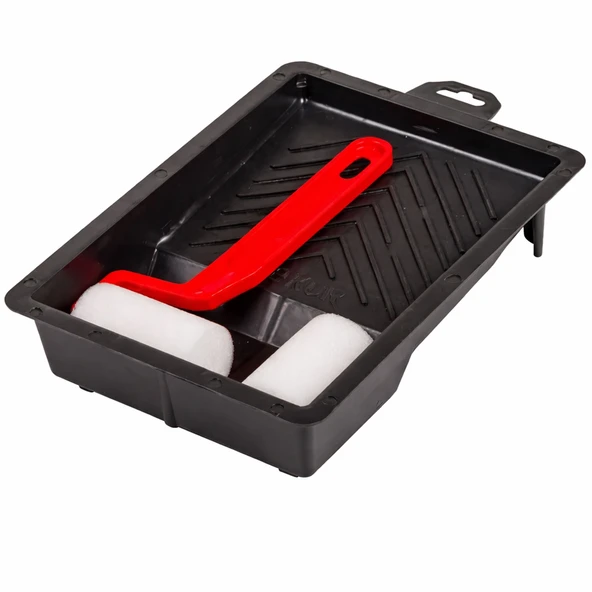 Premium Hobi Seti Mini Rulo Boyama Kabı 14x21,5 cm Pratik Kullanım Dayanıklı Boya Tepsisi Seti ürün görseli 1