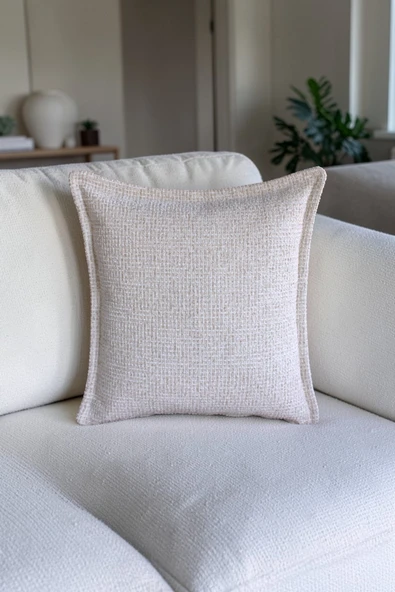 Kırlent Kılıfı - Çift Taraflı Şönil Kumaş 45x45 cm Gizli Fermuarlı Dekoratif Ev Aksesuarı ürün görseli 1